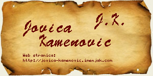 Jovica Kamenović vizit kartica
